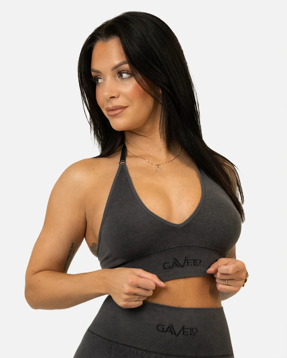 GAVELO WonderBum Graphite sports bra