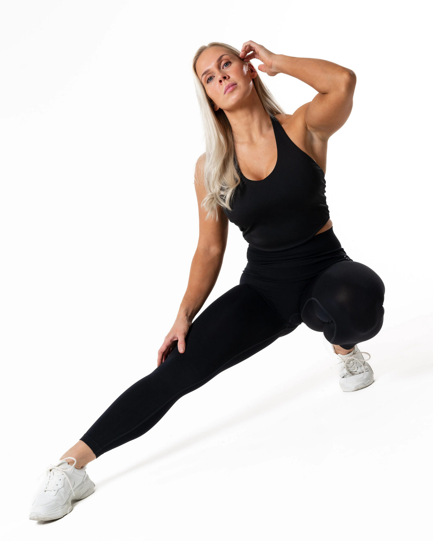 RELODE Velocity Scrunch Tights Musta - Naisten Leggingsit