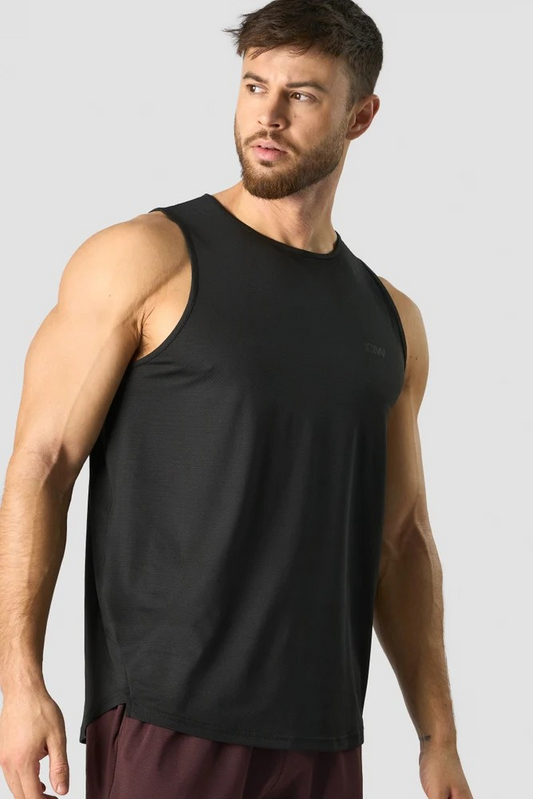 ICANIWILL Stride Tank top Men, Black