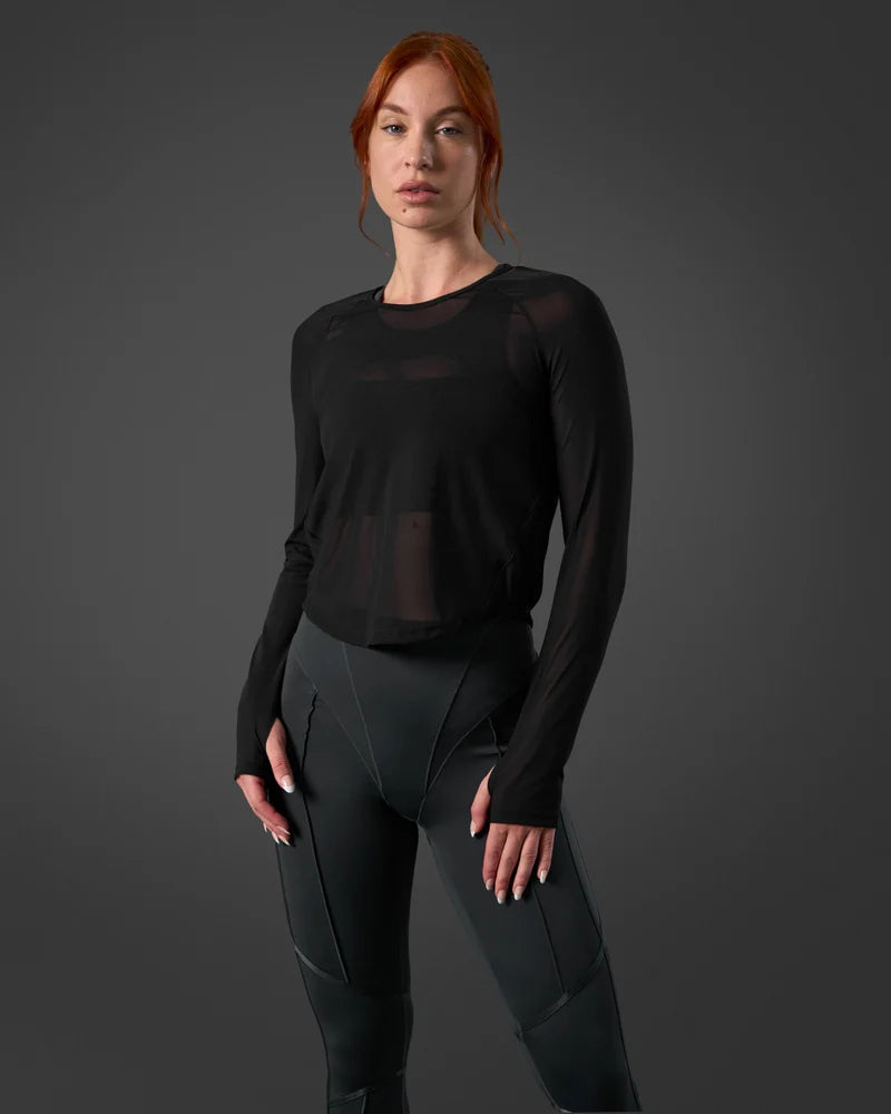 ICANIWILL REBOOT MESH LONG SLEEVE BLACK
