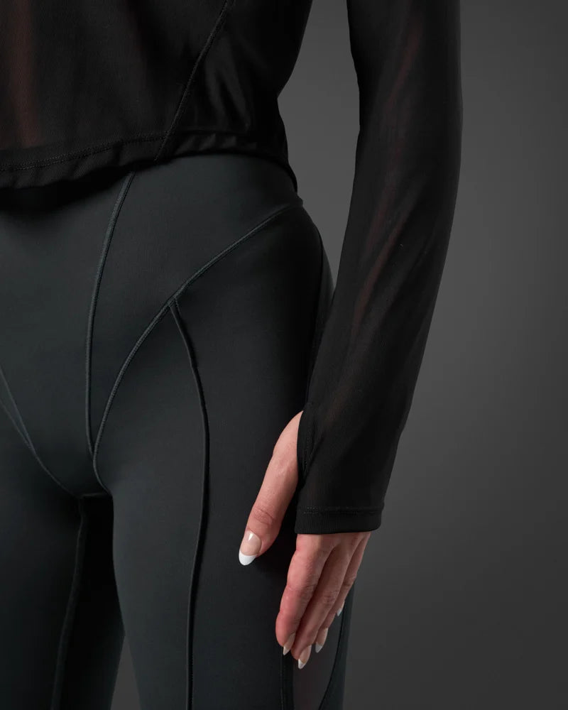 ICANIWILL REBOOT MESH LONG SLEEVE BLACK