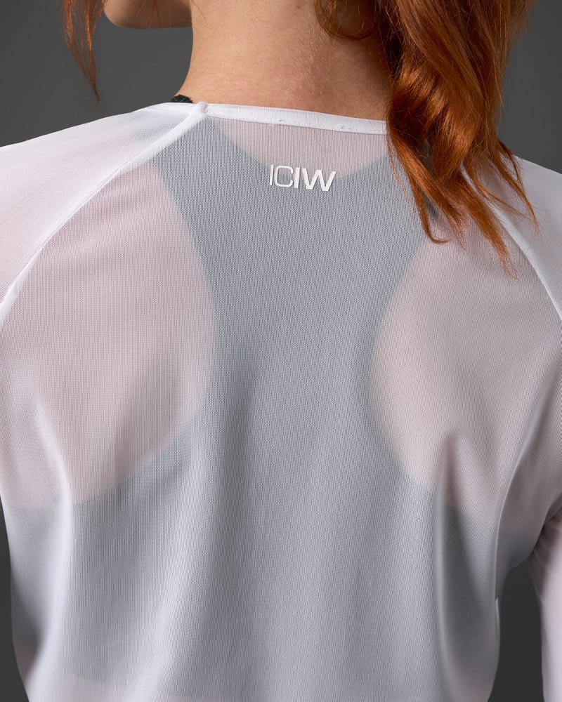 ICANIWILL REBOOT MESH LONG SLEEVE WHITE