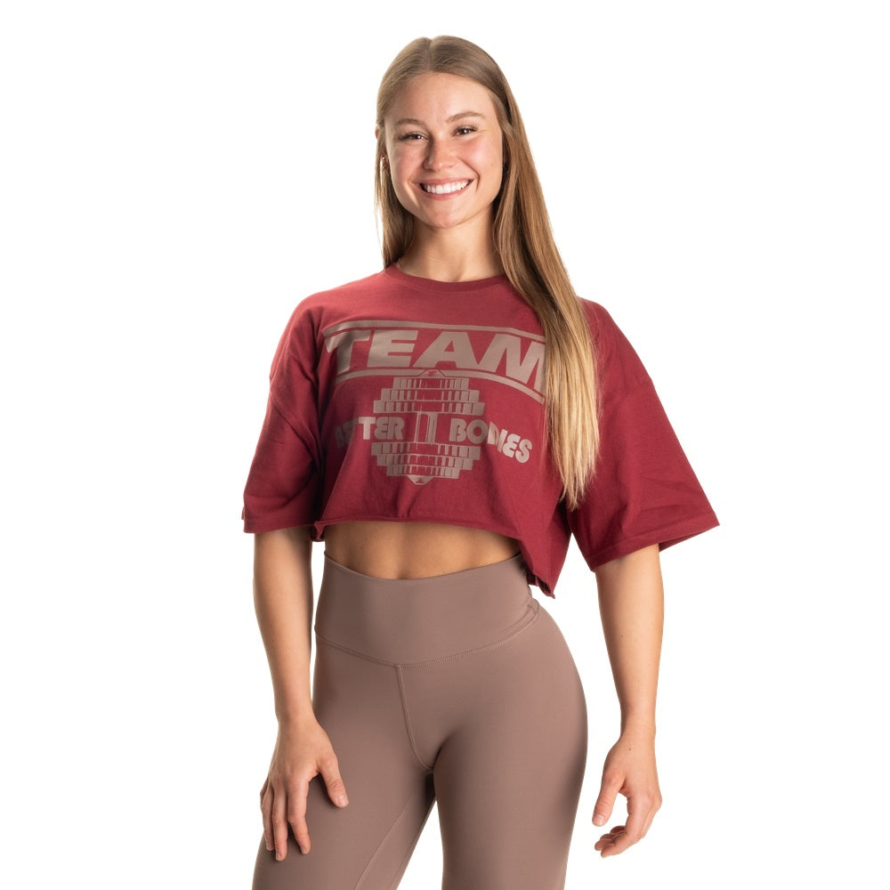 Better Bodies Team Onesize Tee, Sangria Red