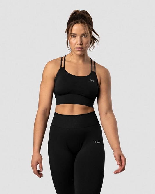ICANIWILL Define Seamless Sports Bra, Black