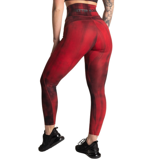 Better Bodies High Waist leggings, Chili red grunge