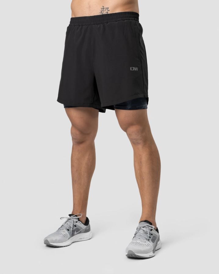 ICANIWILL Mercury 2-in-1 shorts Black Camo
