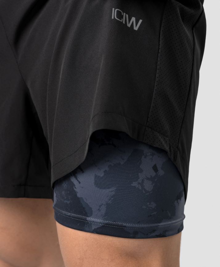 ICANIWILL Mercury 2-in-1 shorts Black Camo