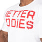 Better Bodies Basic Tapered Tee White/Red, Size XL