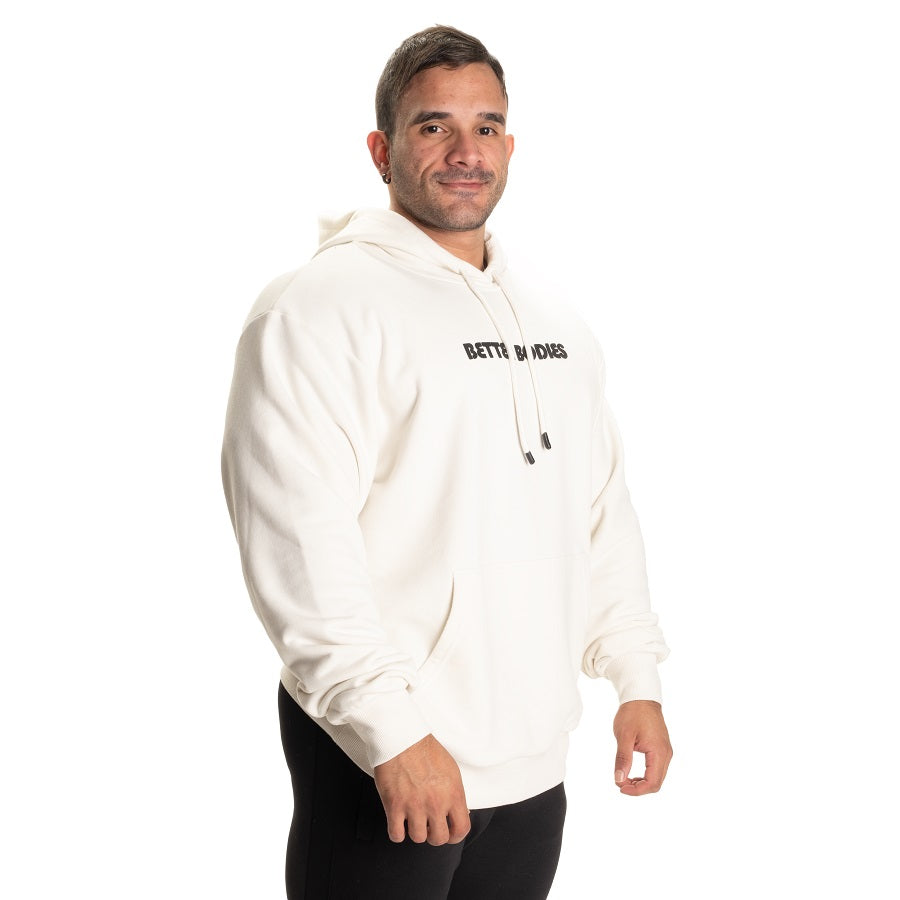 Better Bodies Logo Hoodie V2 Off White UNISEX