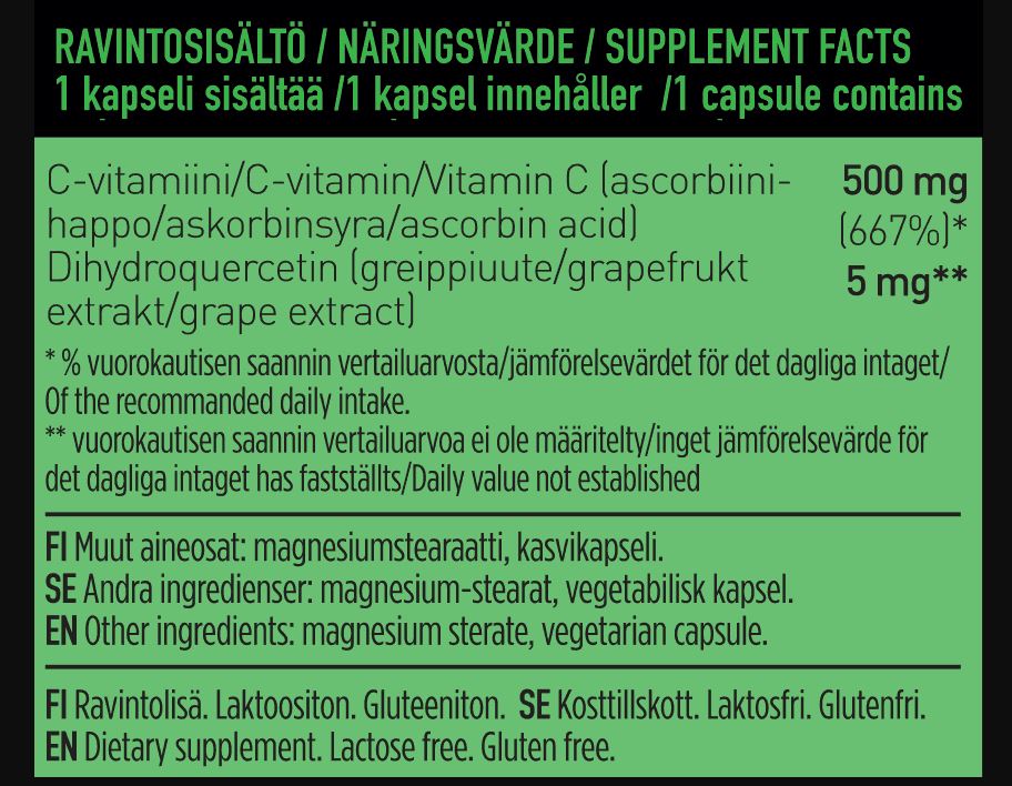 M-NUTRITION Vitamin C, 500mg, 100kaps