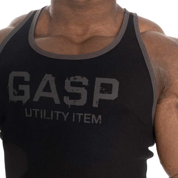 GASP Ribbed T-back Black