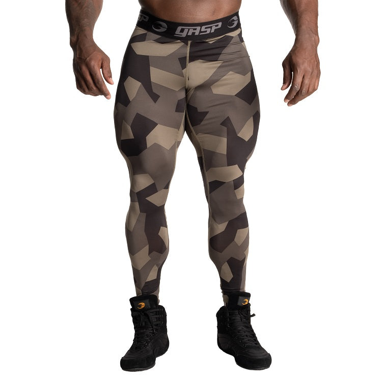 GASP Core tights Green Stealth Camo