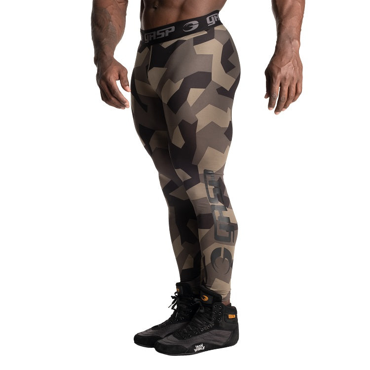 GASP Core tights Green Stealth Camo
