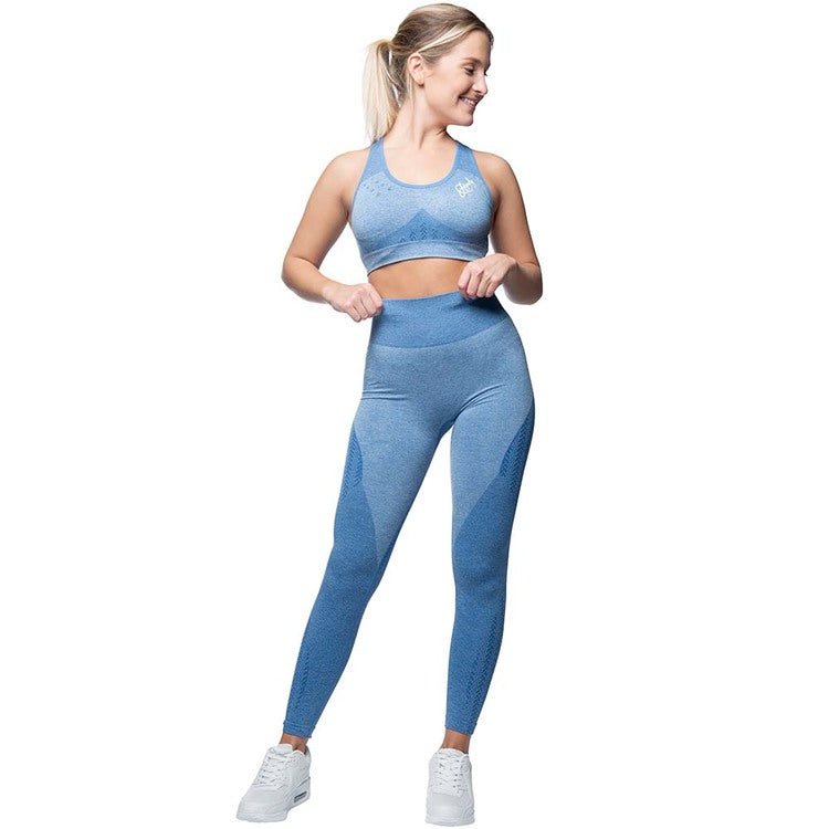 Anarchy Apparel Wabisabi Seamless Legging, Ocean Blue