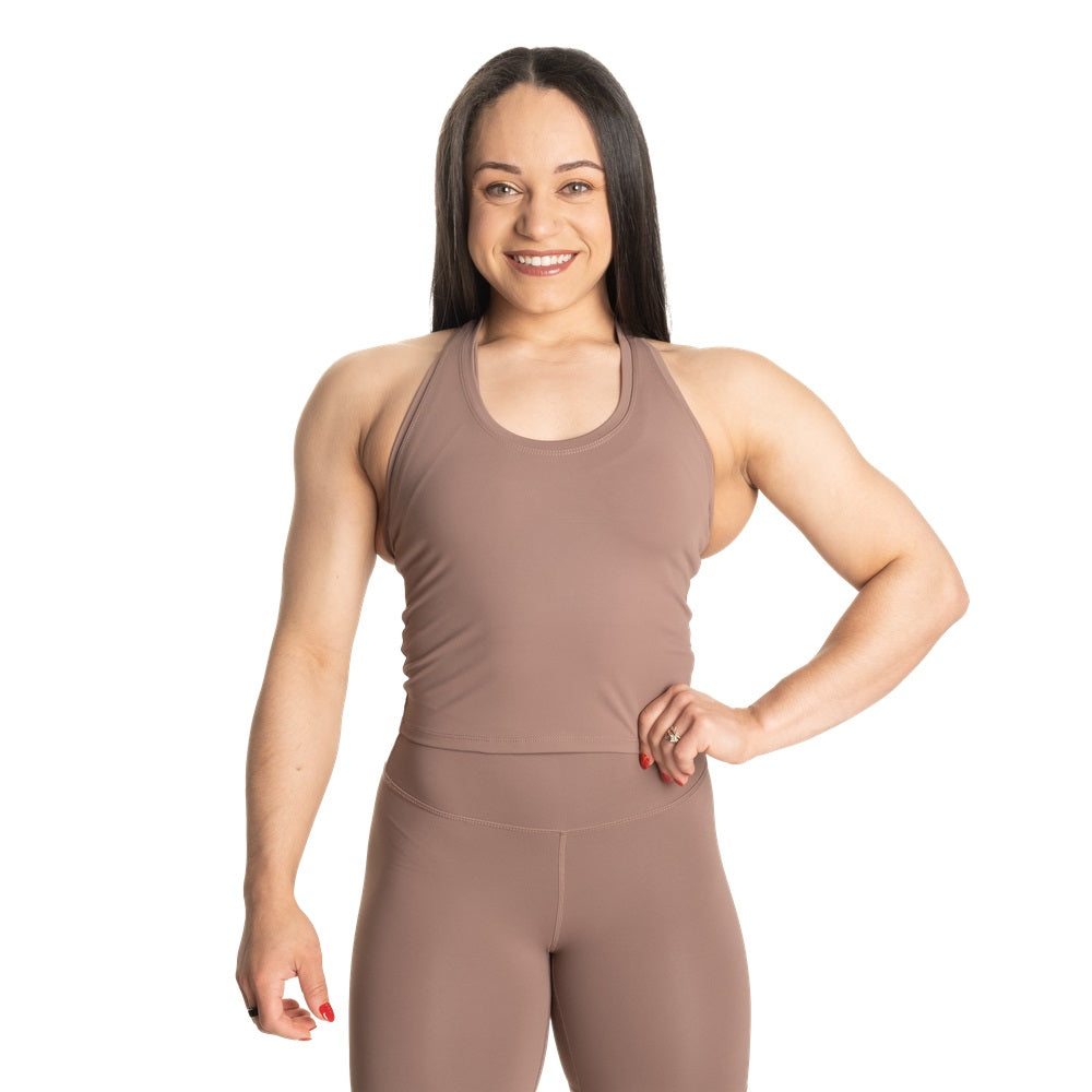 Better Bodies Core Crop T-Back Warm Sand, S