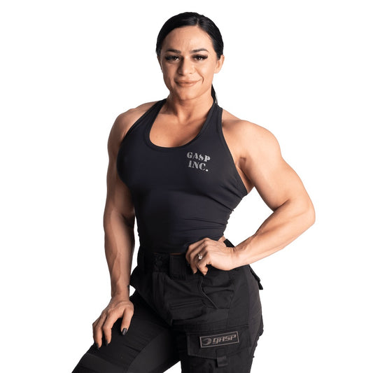 GASP Hardcore Crop T-back Black