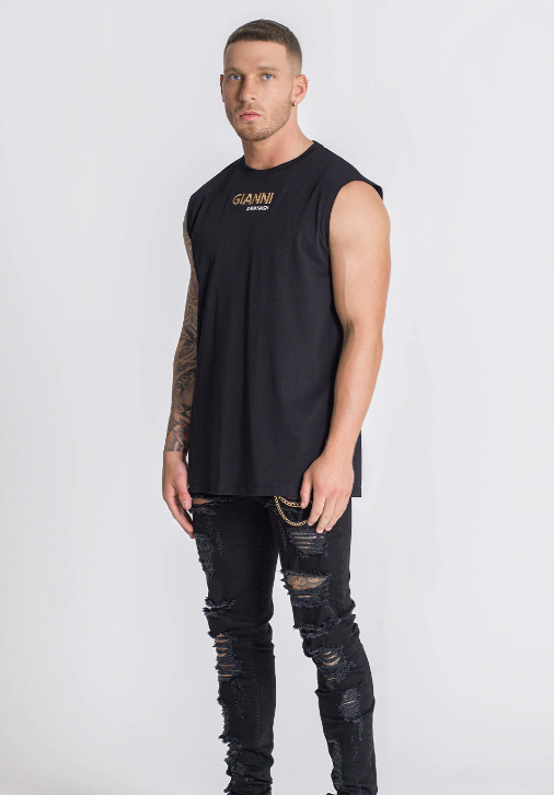 GIANNI KAVANAGH Black Gianni Tank Top