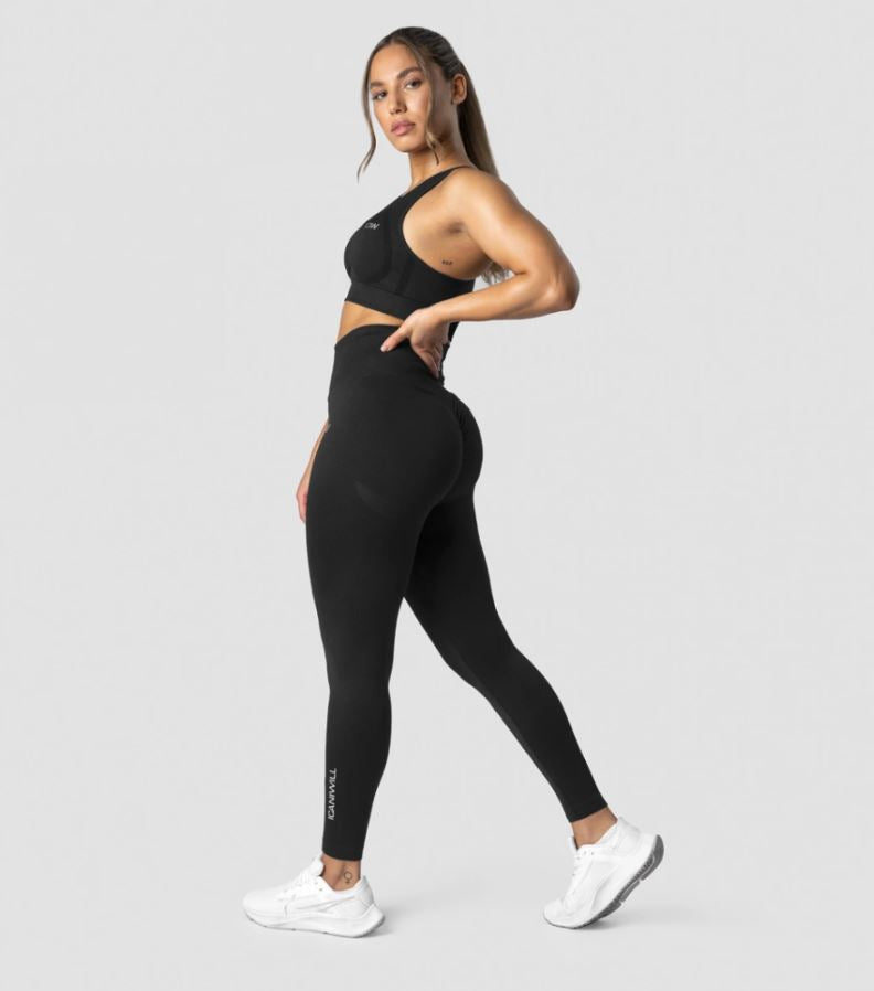 ICANIWILL Scrunch Seamless Tights Black L