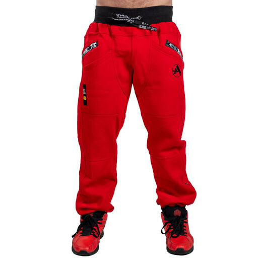 GAZOZ Mens Street Sweatpants Red