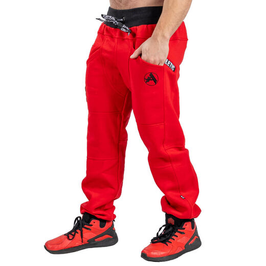 GAZOZ Mens Street Sweatpants Red