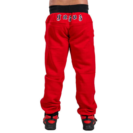 GAZOZ Mens Street Sweatpants Red