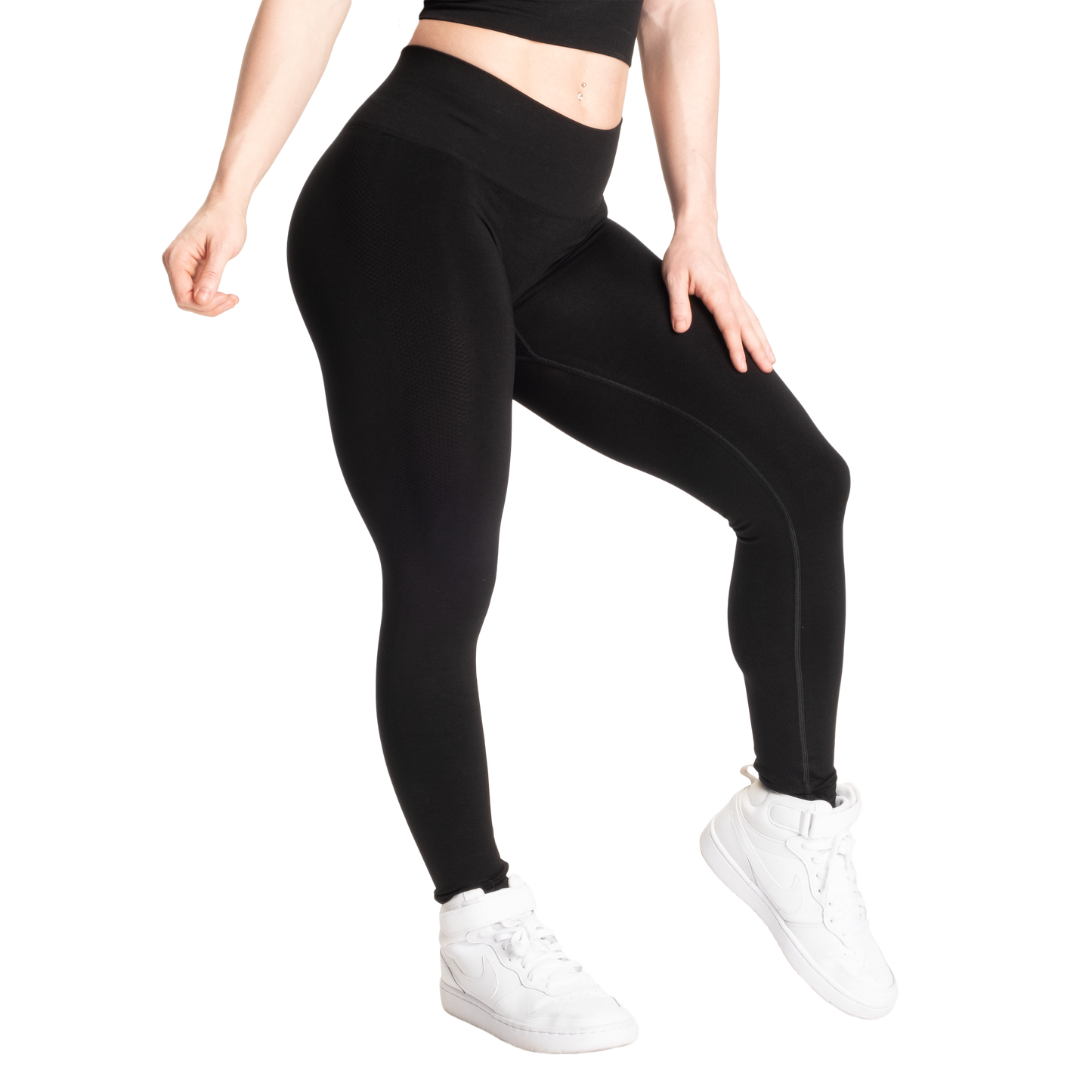 Better Bodies Rockaway mid waist leggings, Black melange