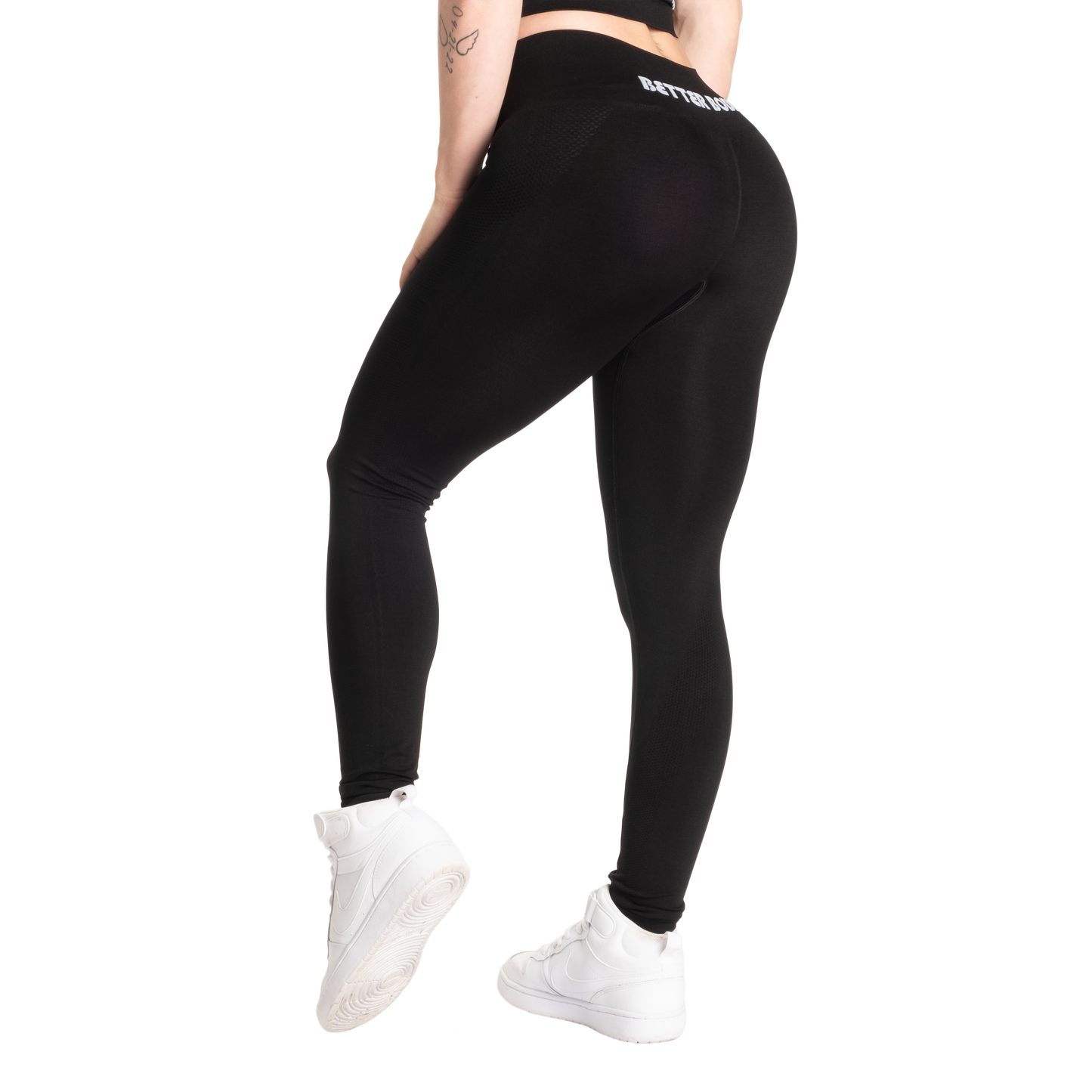 Better Bodies Rockaway mid waist leggings, Black melange