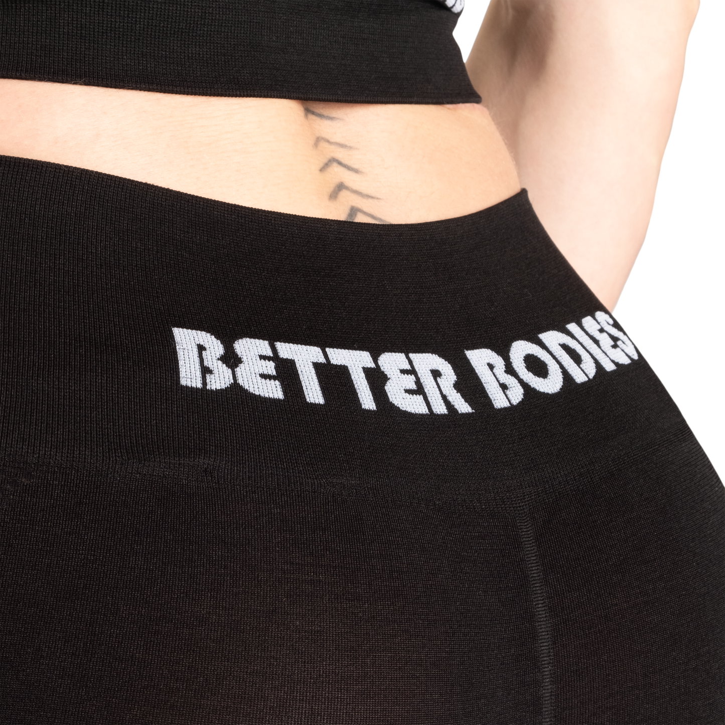 Better Bodies Rockaway mid waist leggings, Black melange