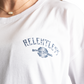 Better Bodies Relentless Oversized Tee, White/Blue
