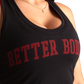 Better Bodies Crop T-Back, Black/Red UUTUUS!