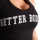 Better Bodies Crop T-Back, Black/White UUTUUS!