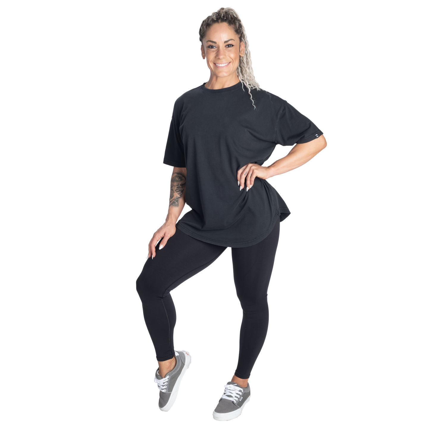 Better Bodies Oversized Tee, Washed Black