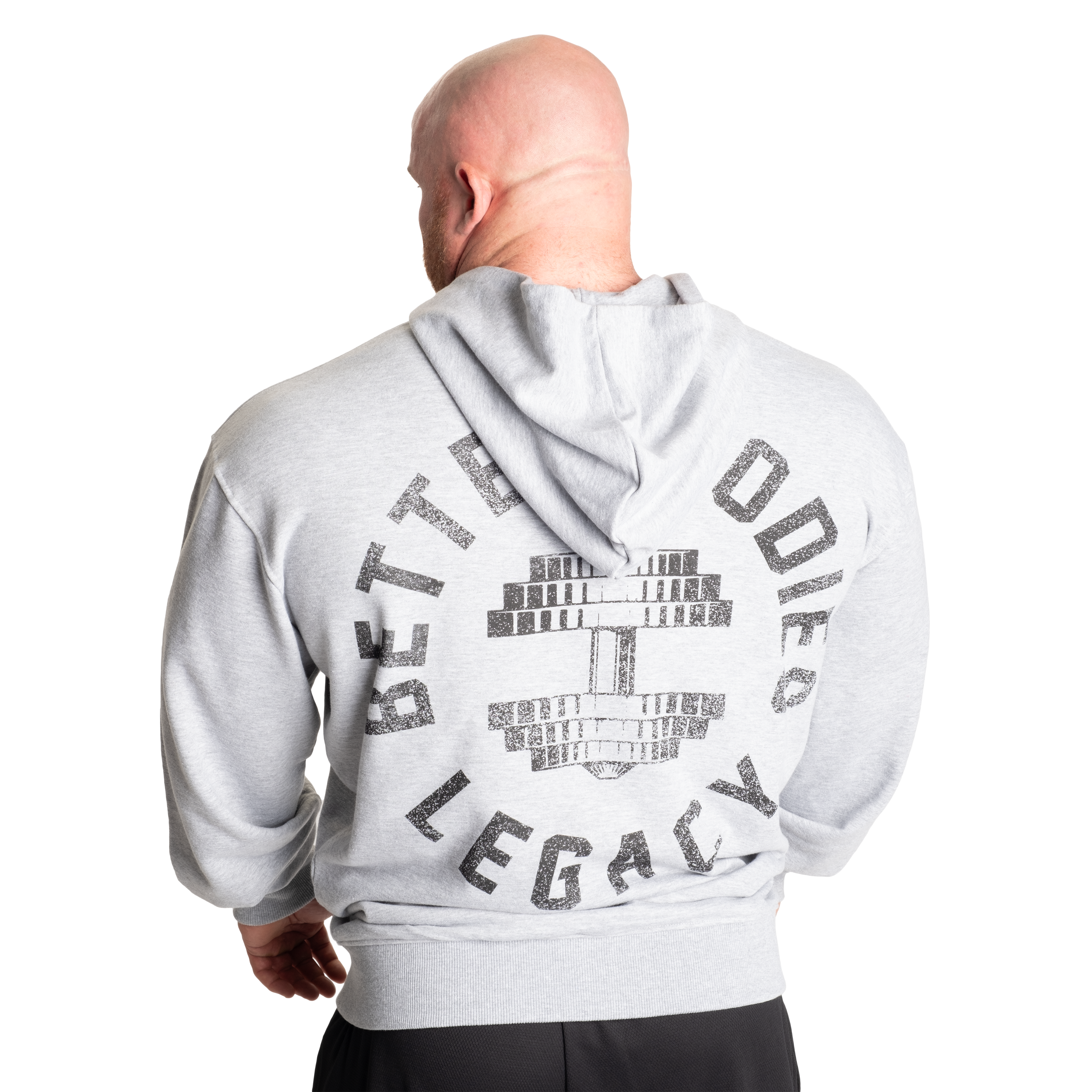 Better Bodies Legacy Standard Hood, Light Grey Melange