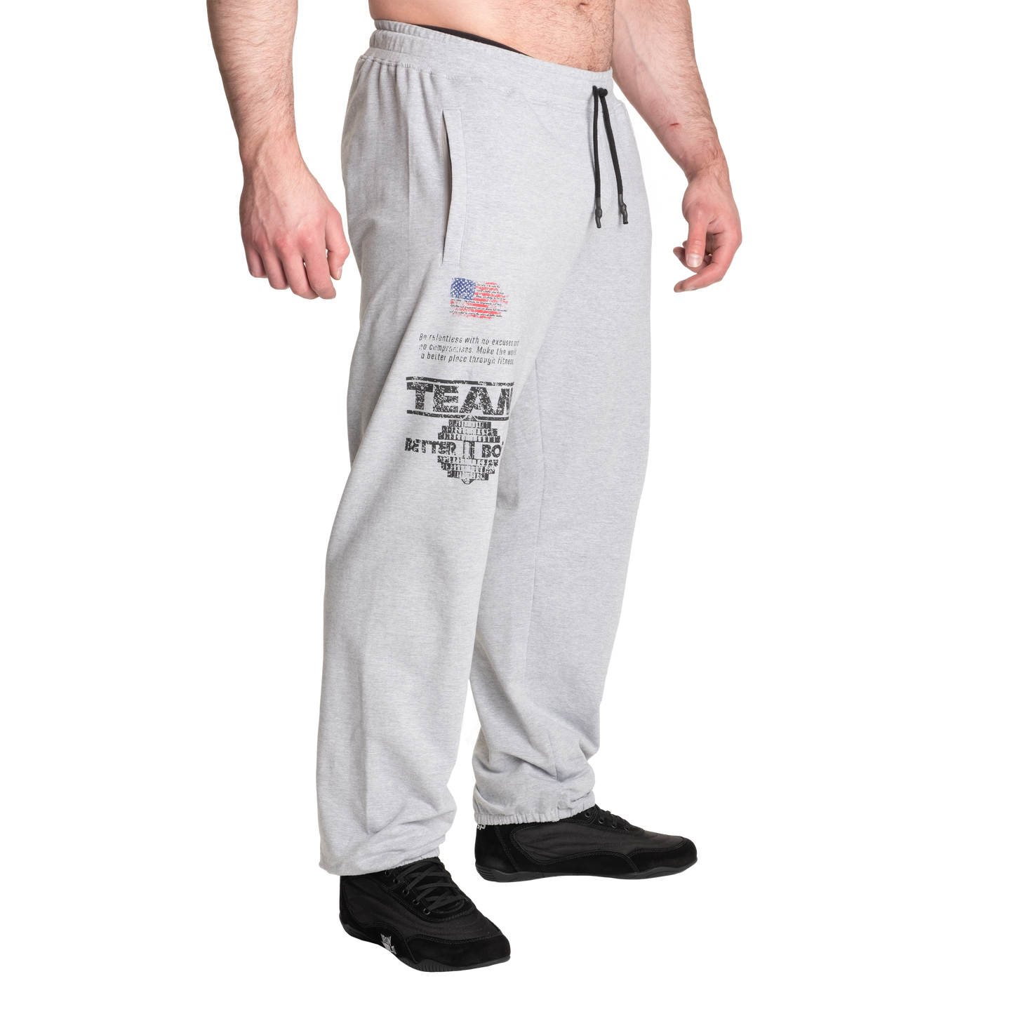 Better Bodies Core Stanton Sweatpants, Light Grey Melange