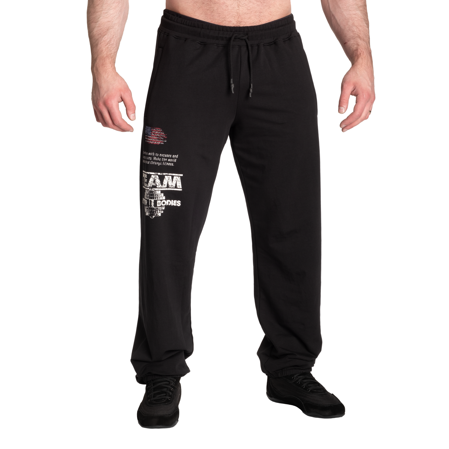 Better Bodies Core Stanton Sweatpants, Black/White