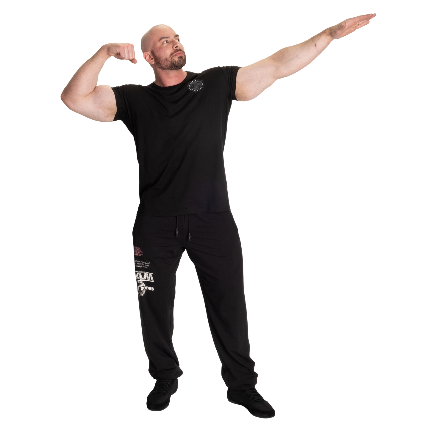 Better Bodies Core Stanton Sweatpants, Black/White