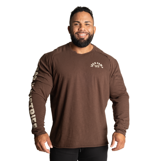 GASP Throwback Long Sleeve Tee, Timber