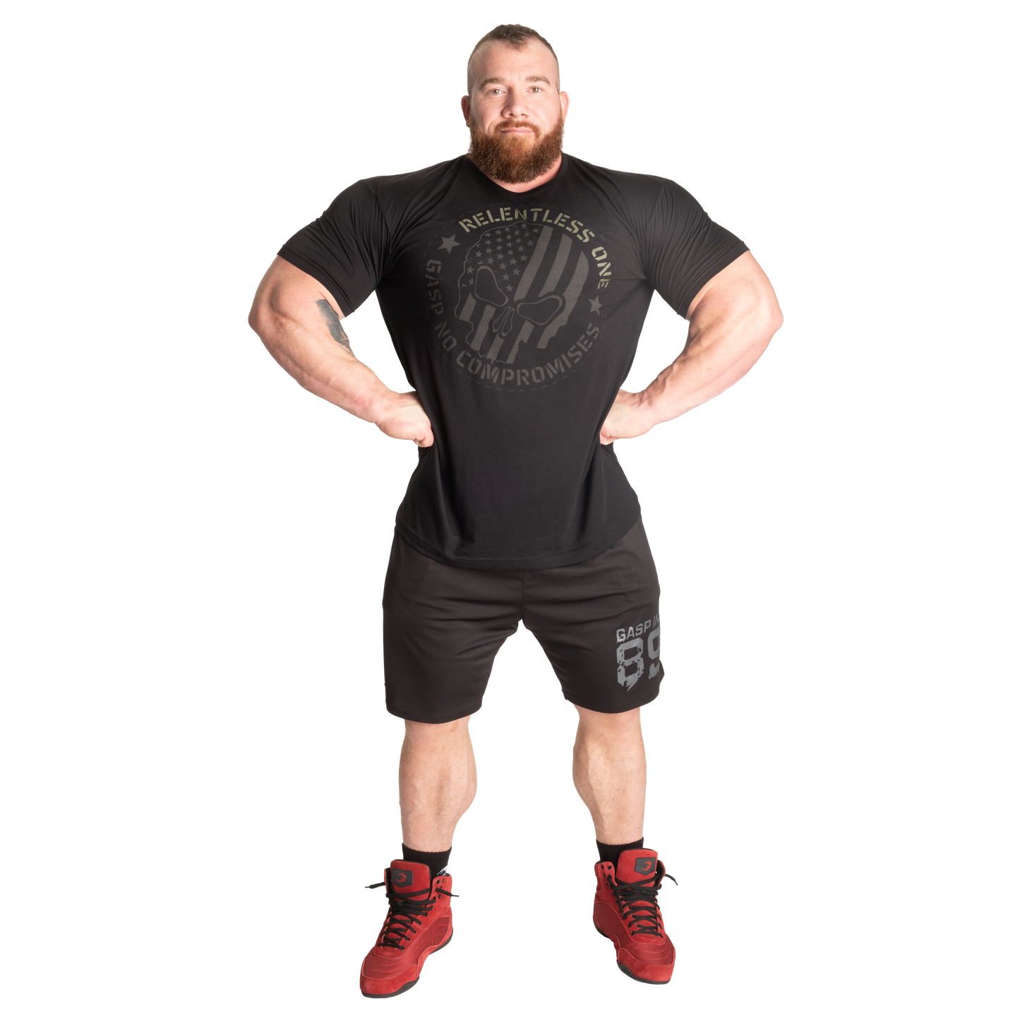 GASP Relentless One Tee, Black/Green, UUTUUS!