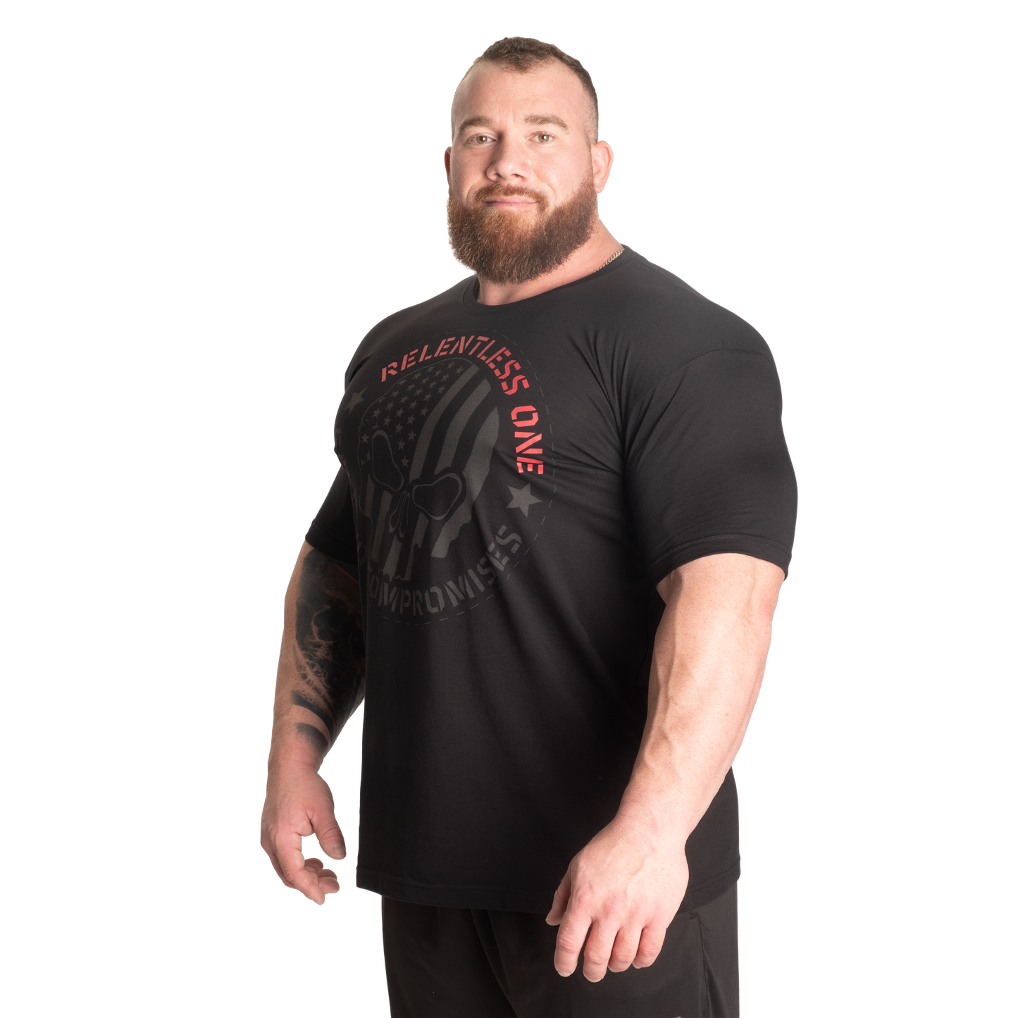 GASP Relentless One Tee, Black/Red, UUTUUS!