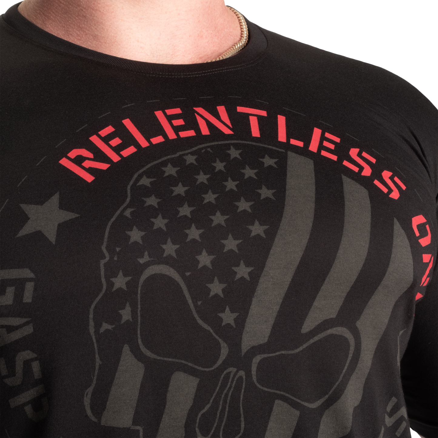 GASP Relentless One Tee, Black/Red, UUTUUS!