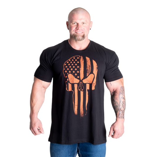 GASP Skull Standard tee, Black/Flame