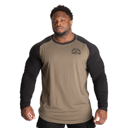 GASP Iron Camp Raglan LS, Washed Green/Black, UUTUUS!