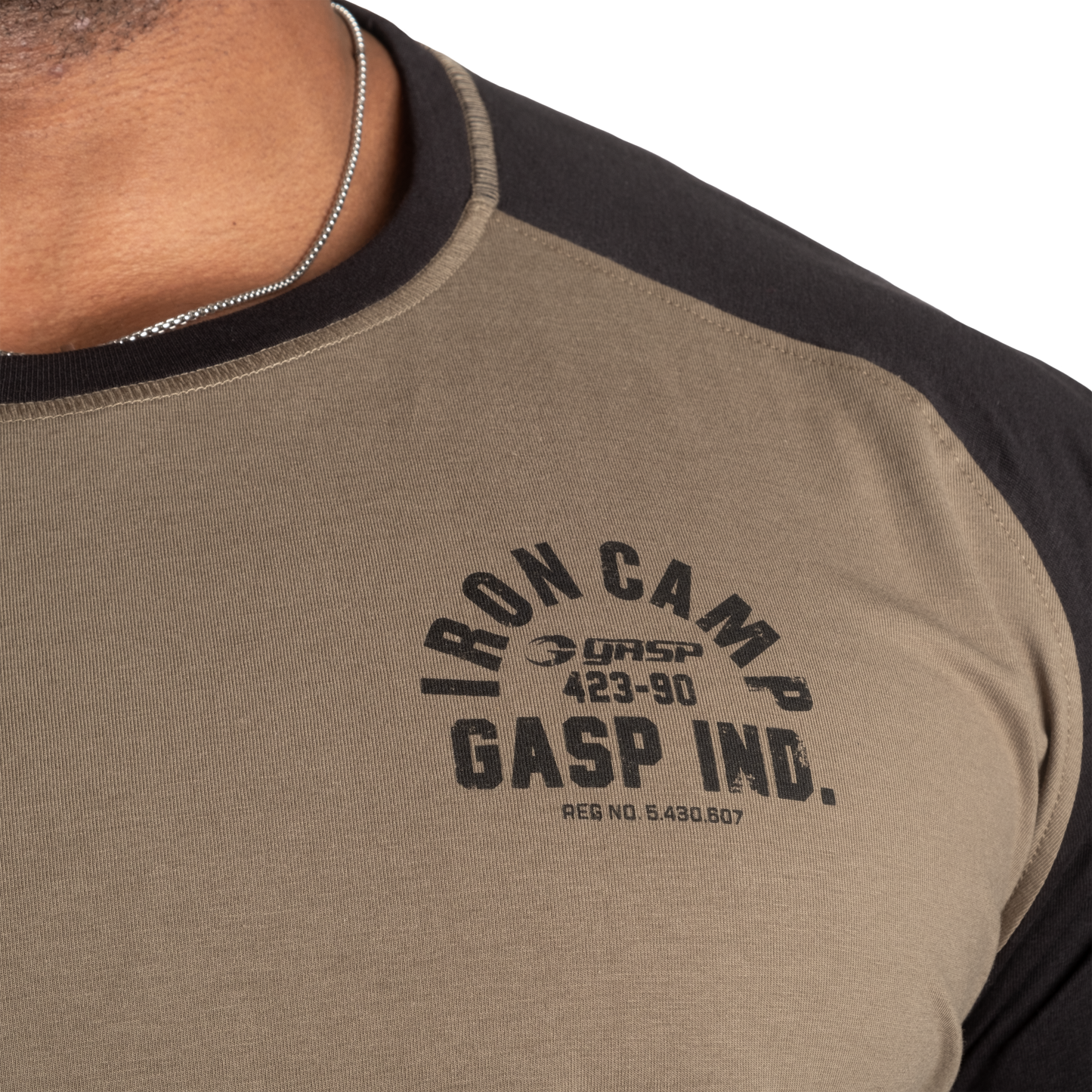 GASP Iron Camp Raglan LS, Washed Green/Black, UUTUUS!