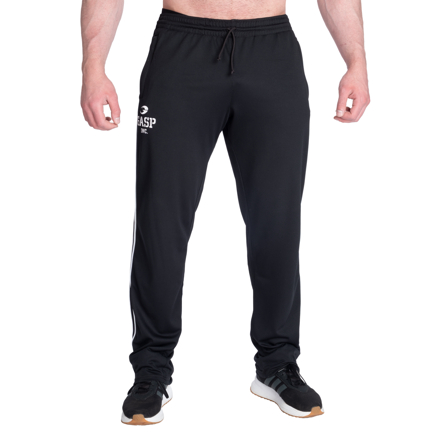 GASP 2 Stripe St Mesh Pant, Black/White