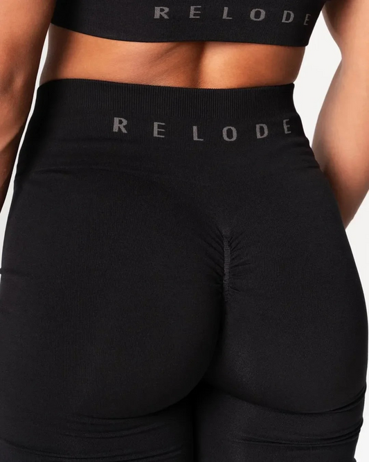 RELODE Prime Scrunch Shorts, Black