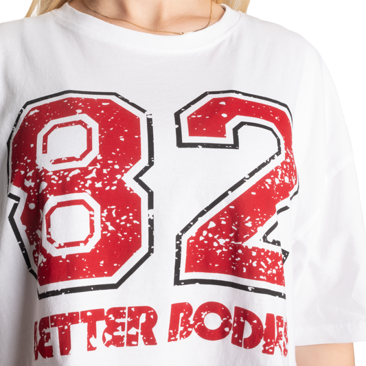 Better Bodies  Eighty 2 Tee, White/Red UUTUUS!