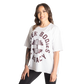 Better Bodies Legacy Oversized Tee, White/Maroon
