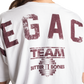 Better Bodies Legacy Oversized Tee, White/Maroon
