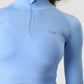 ICANIWILL DEFINE CROPPED 1/4 ZIP DAISY BLUE