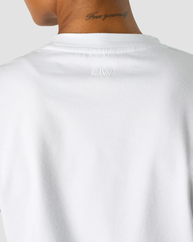 ICANIWILL EVERYDAY COTTON CROPPED T-SHIRT WHITE